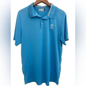 Kjus Men's Blue Golf Polo Shirt Size Large